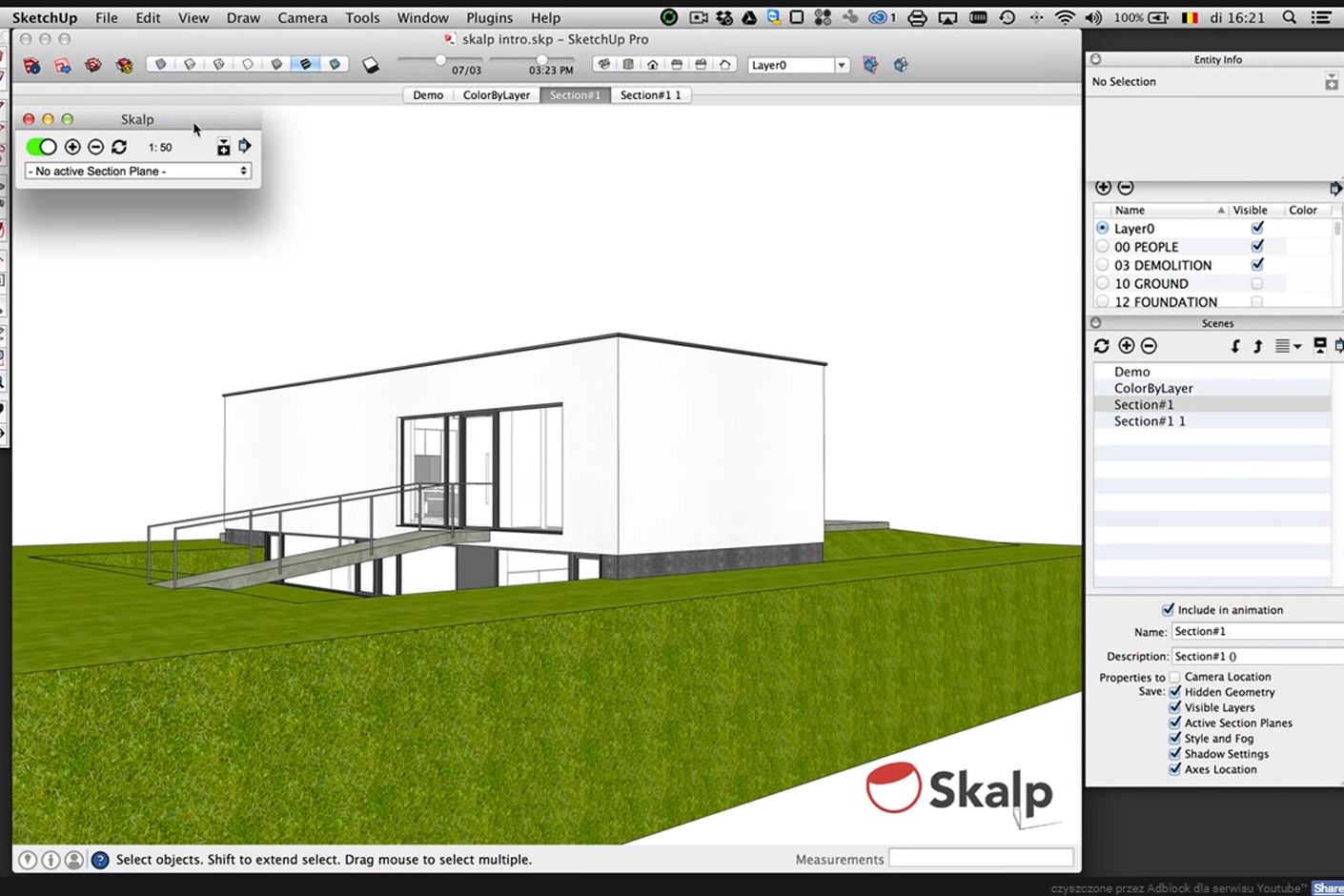 Skalp dla SketchUp | Różne style przekrojów