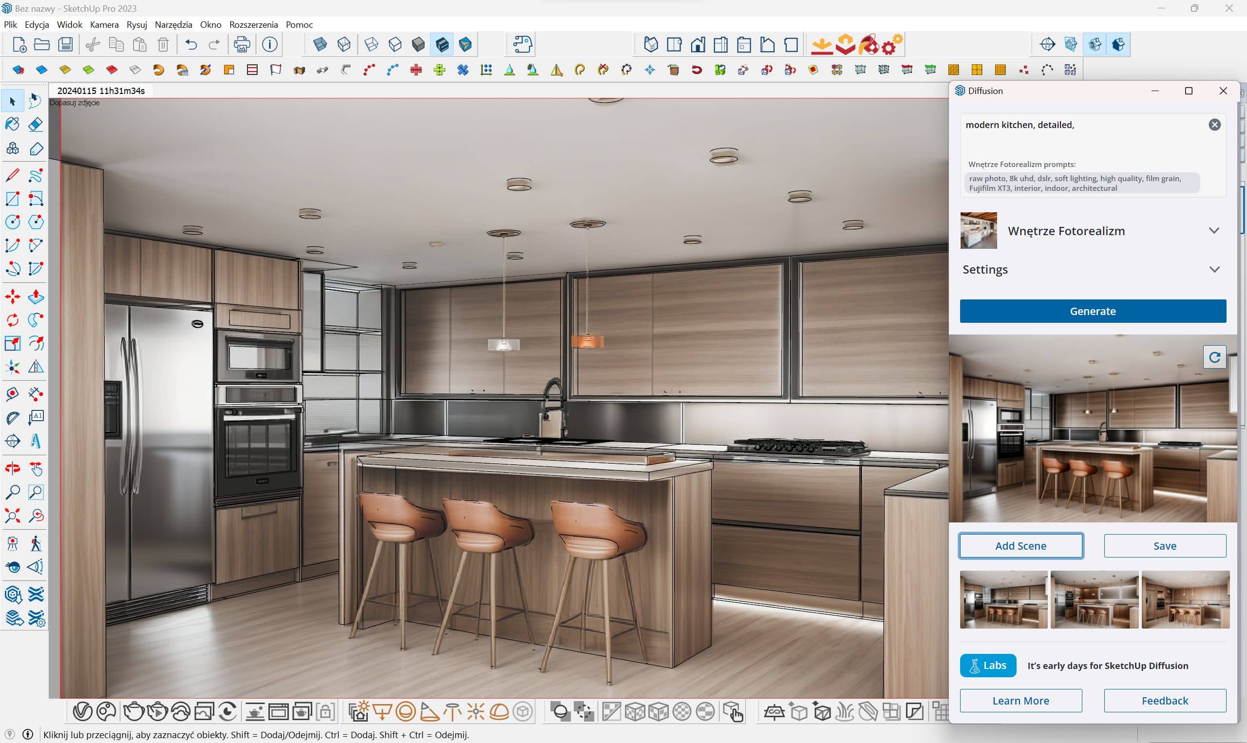 SketchUp Diffusion | Szybkie generowanie koncepcji