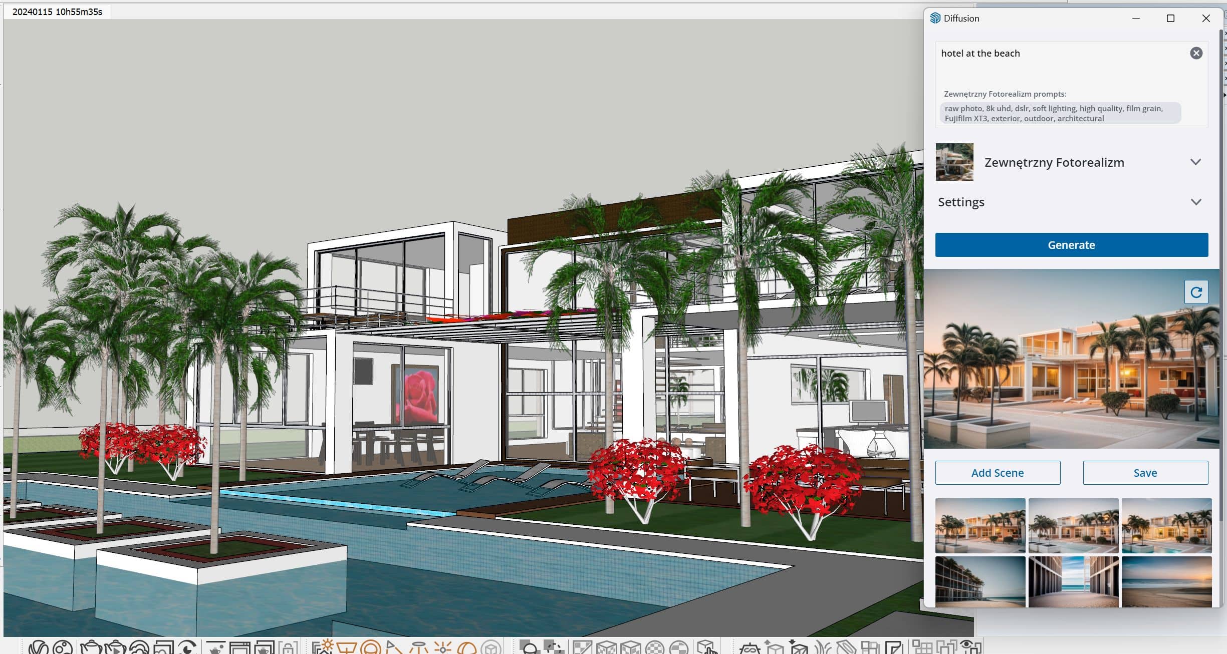 SketchUp Diffusion | Szybkie generowanie koncepcji