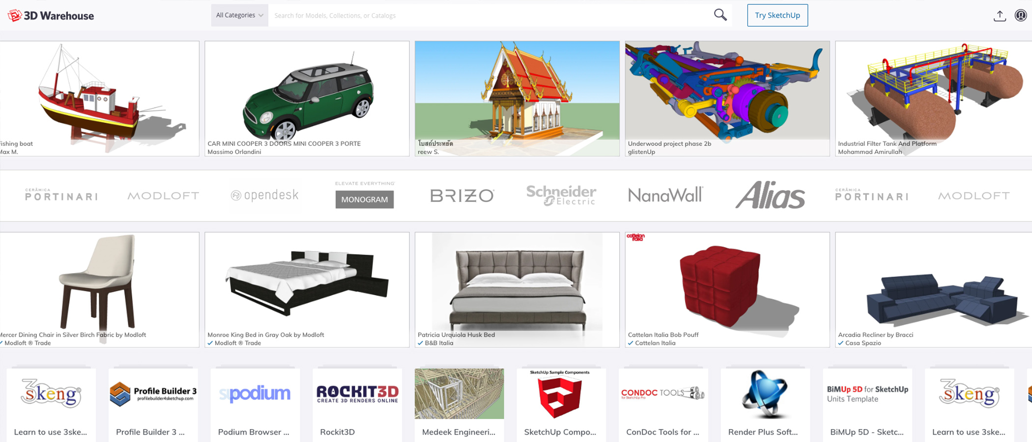 3D Warehouse | Biblioteka modeli 3D | SketchUp