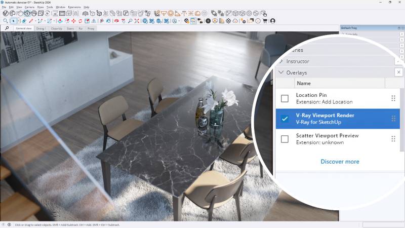 V-Ray SketchUp | Rendering w czasie rzeczywistym